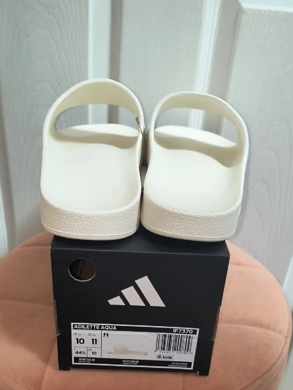 Adidas Adilette Aqua Slides Off White Size 10 NIB
